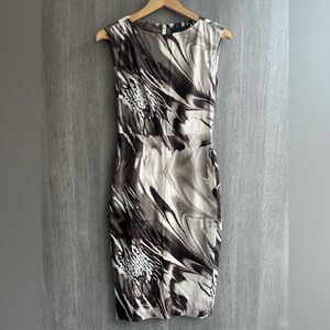 MARNA RO Watercolor Marble Midi Dress Size XS